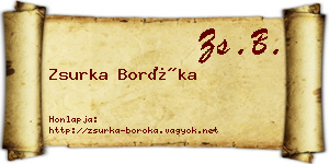 Zsurka Boróka névjegykártya